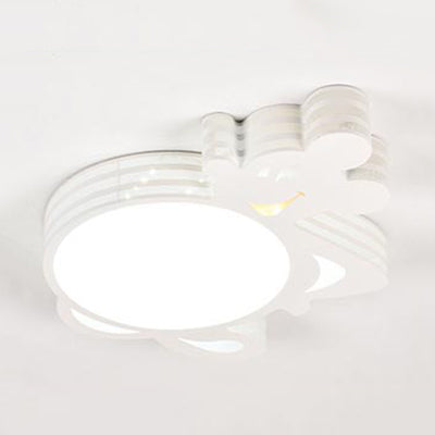 Kid’s White Star Acrylic Flush Mount Ceiling Light Fixture