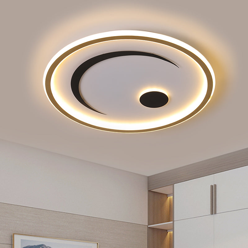 Nordic Led Flush Mount Light In Black/Gold Or White/Warm - Bedroom Lighting Fixture Gold / White