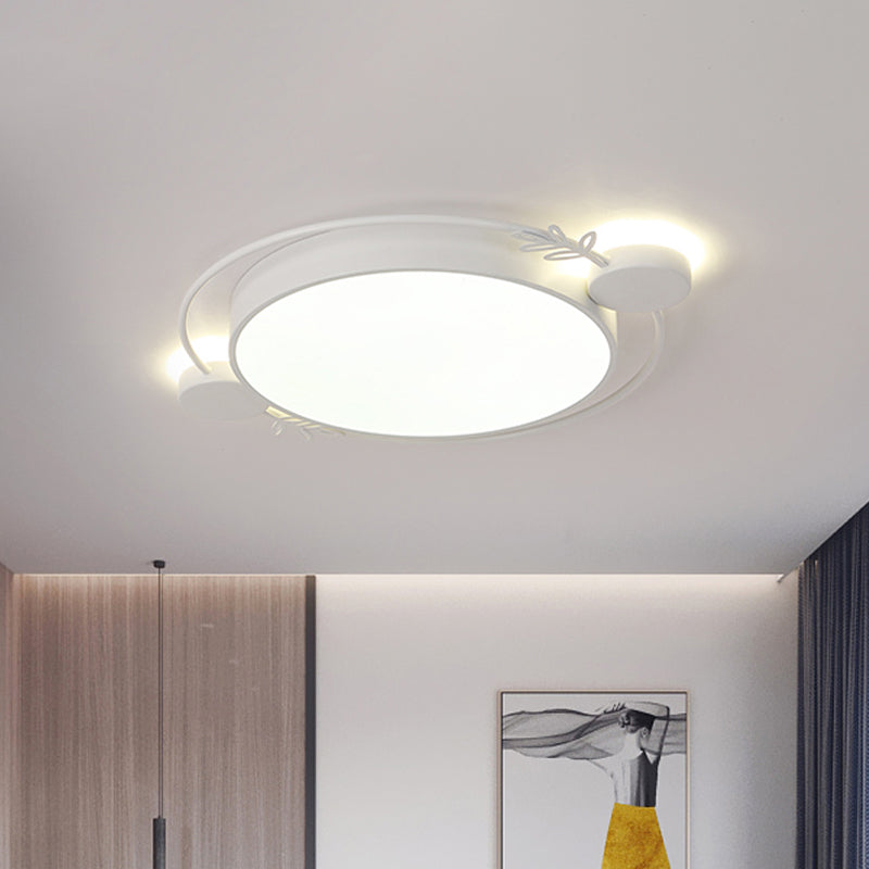 Modern Led Twig Round Iron Flush Mount Ceiling Light