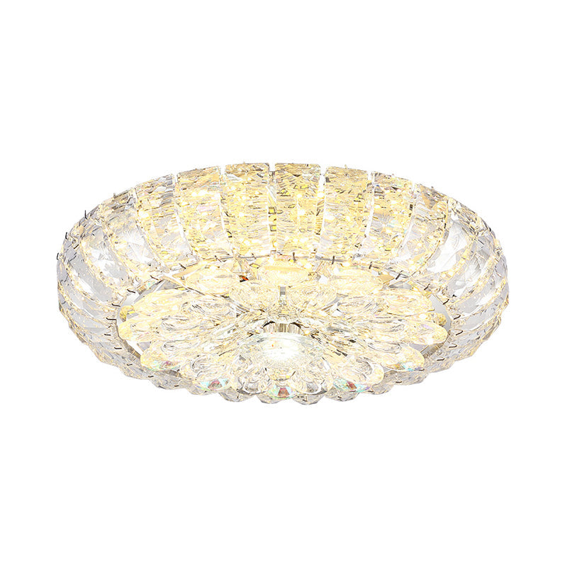 Simplicity Corridor Led Flushmount Ceiling Light With Clear Crystal Block Shade - 8’/12’ Options