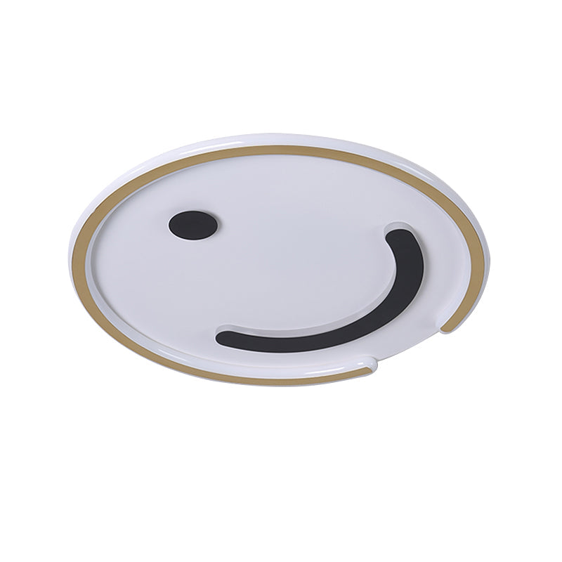Sleek Round Led Flushmount Lamp In Black/Gold Or White/Warm Light For Bedroom Ceiling
