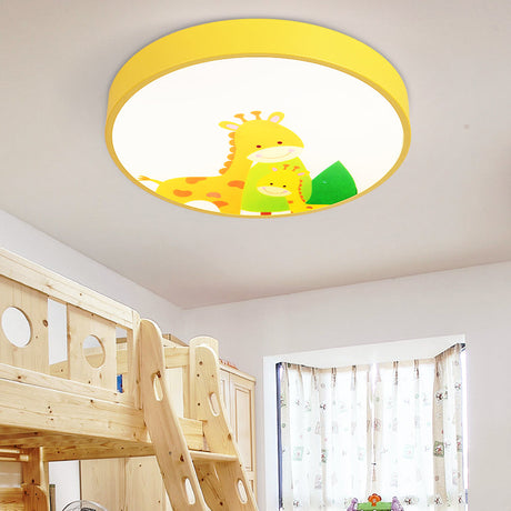 Acrylic Cartoon Flush Mount Ceiling Light For Kids Bedroom
