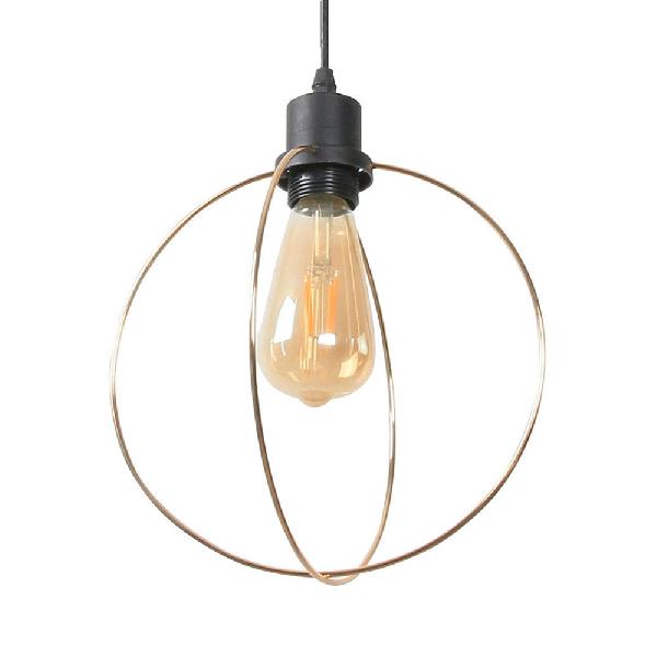 Metal Caged Pendant Lighting - Farmhouse Style Hanging Lamp 1 Light Black (1/3-Pack) / F