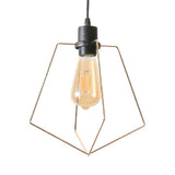 1/3-Pack Pentagon Metal Suspended Light Loft Style Hanging Lamp In Black/Gold Finish Gold / 1