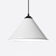 Contemporary Cone Metal Suspension Lamp: 12/16 Inch Width 1-Bulb Hanging Light For Dining Room In