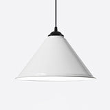 Contemporary Cone Metal Suspension Lamp: 12/16 Inch Width 1-Bulb Hanging Light For Dining Room In