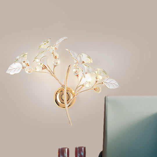 Romantic Red/White/Pink Rose Blossom Sconce With 2 Lights - Ceramic Wall Mount Lamp For Hotels White