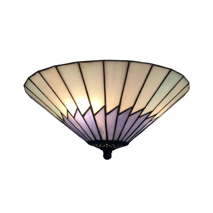 Tiffany Style 2 - Light Purple Ceiling Flush Mount For Bedroom 6’ High X 13’ Diameter
