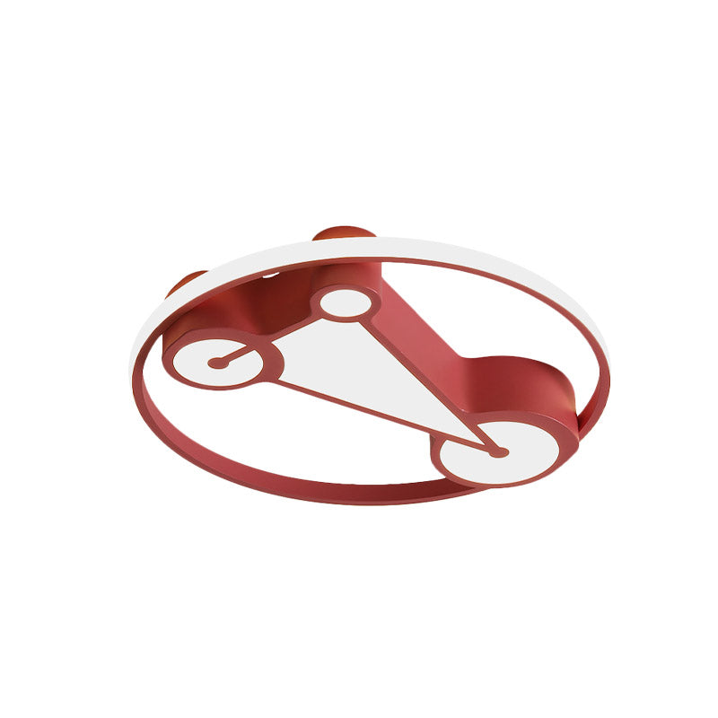 Kids’ Led Ceiling Lamp In Acrylic Geometry Design - White/Pink/Blue