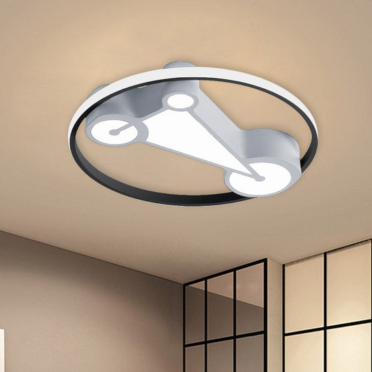 Kids’ Led Ceiling Lamp In Acrylic Geometry Design - White/Pink/Blue