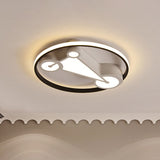 Kids Led Ceiling Lamp In Acrylic Geometry Design - White/Pink/Blue