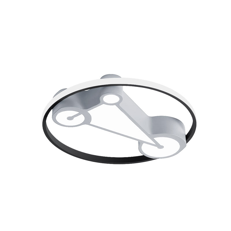 Kids’ Led Ceiling Lamp In Acrylic Geometry Design - White/Pink/Blue