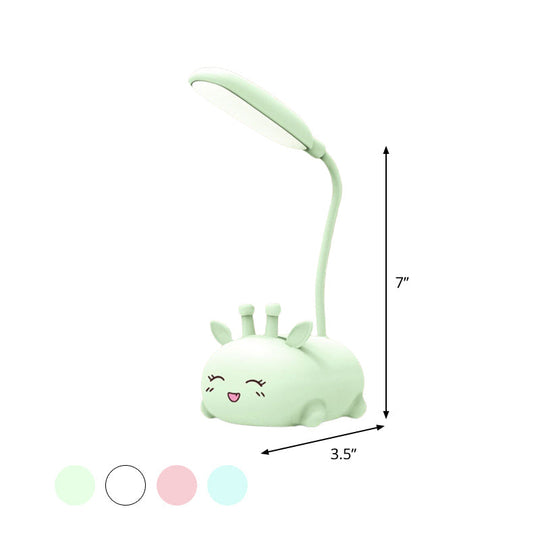 Zoey - Sika Cartoon Deer Desk Lamp Plastic Kid Room Led Night Light With Flexible Arm In