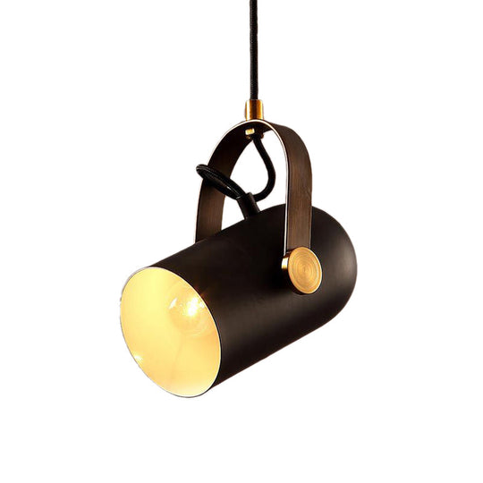 Metal Retro Industrial Pendant Light - Rotatable Ceiling Fixture With Bell Shade For Coffee Shop In