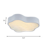 Modern Led Metal Ceiling Mounted Fixture With Cloud Shape In Warm/White Light For Bedroom