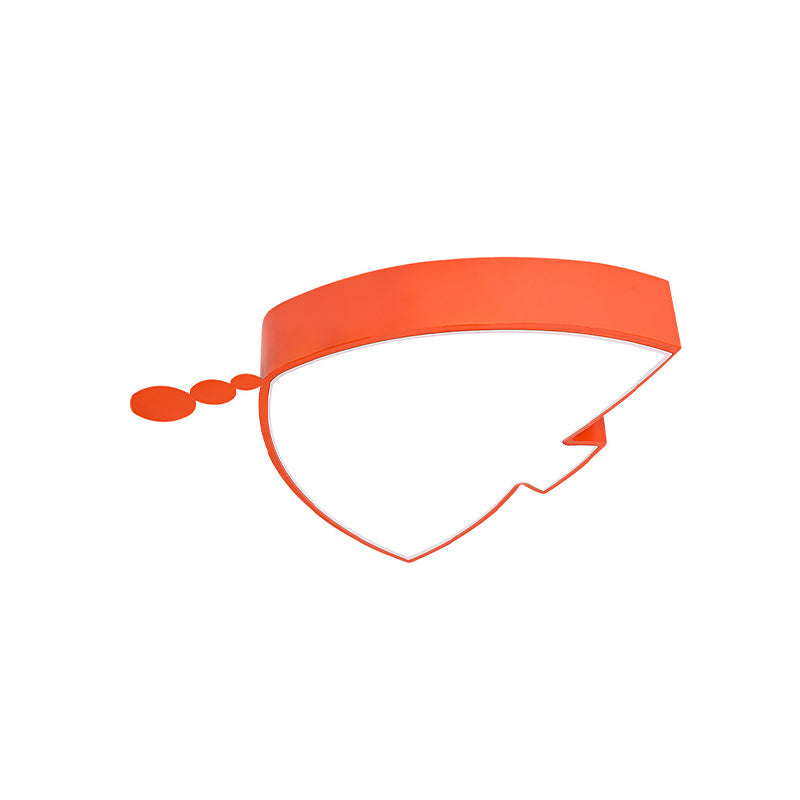 Triangle Fish Kids Play Room Orange Led Cartoon Ceiling Light Fixture