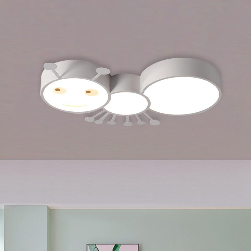 Kid’s Room Macaroon Themed Led Ceiling Light Fixture In White/Pink/Blue White