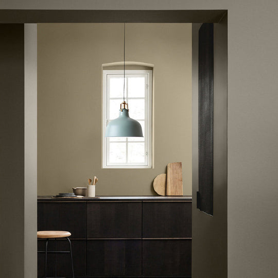 Industrial Style Metal Pendant Light With Adjustable Cord - 1-Light 8.5’/13’ Width Domed