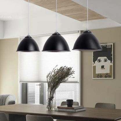 Vintage Aluminum Ceiling Light With Stylish Dome Shade For Dining Room