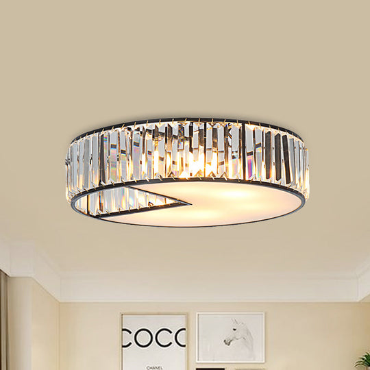 Modern Crystal Flush Ceiling Lamp - 5 - Bulb Block Design For Living Room