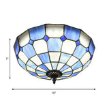 Baroque 3-Head Cut Glass Clear/Textured White Flushmount Ceiling Light