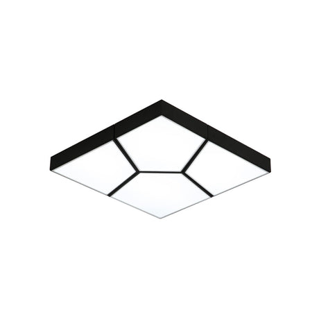 Sleek Squared/Rectangular Flush Mount Led Ceiling Light In Black/White White/Warm - Modern Acrylic