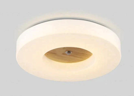 Simple Creative Home Round Solid Wood Ceiling Lamp