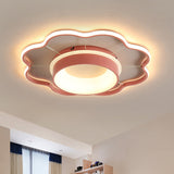 Flower Flush Mount Spotlight Kids Led Light In Pink/Gold Warm/White Pink / Warm