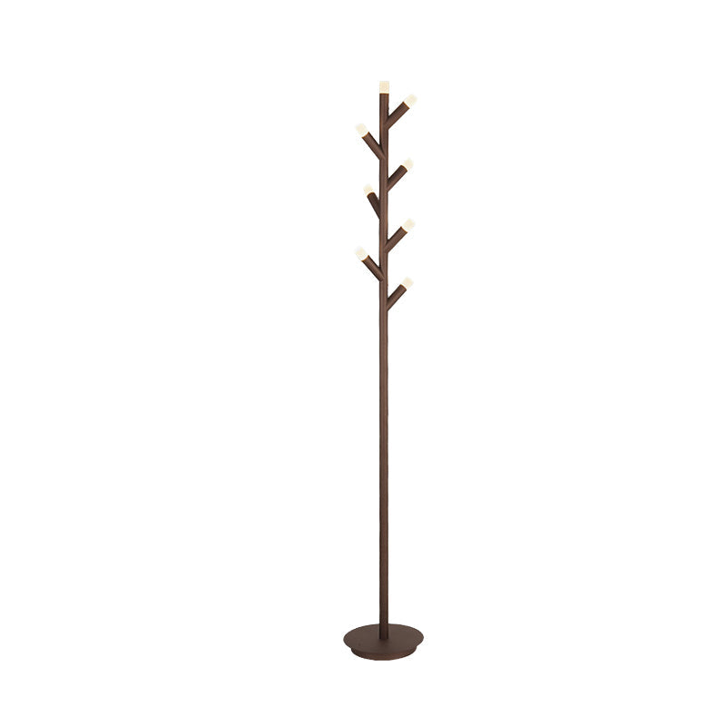 Modern Metal Tree Shape Floor Reading Lamp Black/Coffee Led Standing Light For Study Room