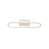 Ellipse Led Ceiling Light - 15/19 Metal Flush Mount Simple Black/White Design White/Warm Glow