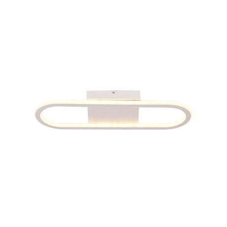 Ellipse Led Ceiling Light - 15/19 Metal Flush Mount Simple Black/White Design White/Warm Glow