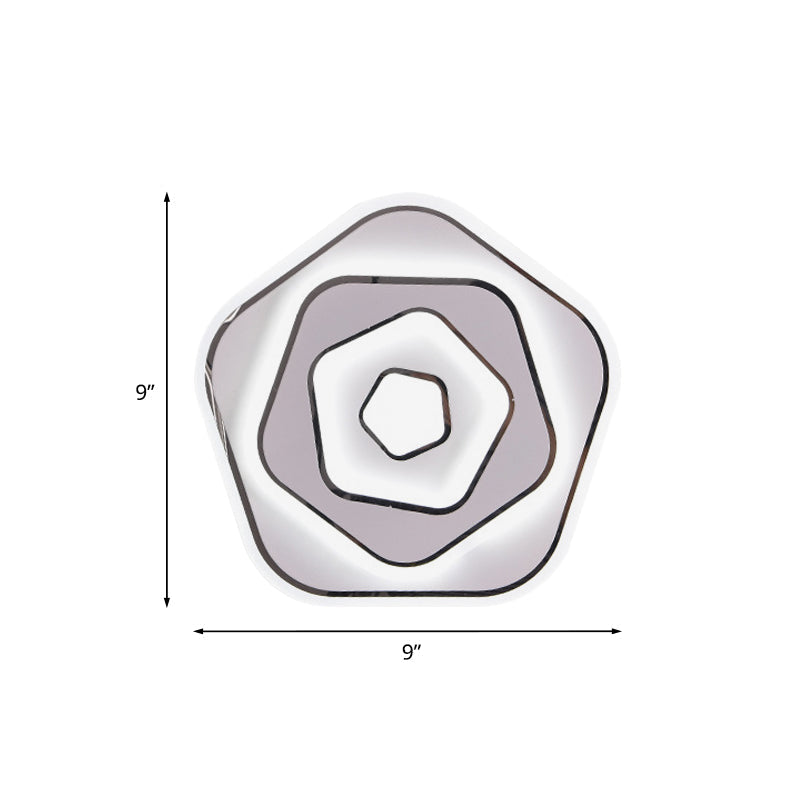 White Scandinavian Led Acrylic Sconce Light For Study Room - Wall Lighting Fixture With Warm And