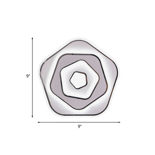 White Scandinavian Led Acrylic Sconce Light For Study Room - Wall Lighting Fixture With Warm And