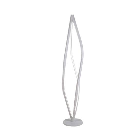 Geometric Led Floor Reading Light In Black/White - Nordic Design