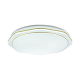 Modern White Led Acrylic Ceiling Lamp - 16’/19.5’ Geometry Flushmount For Bedroom Lighting