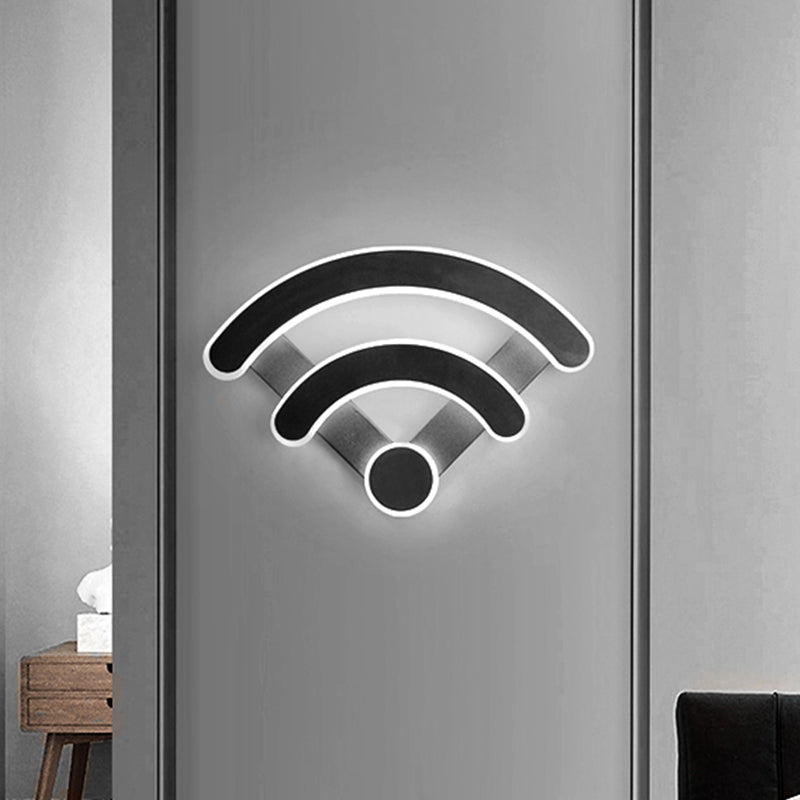 Nordic Flush Mount Wall Sconce With Led Light Coffee Heart Shape/Black Wifi Acrylic Shade And Elk