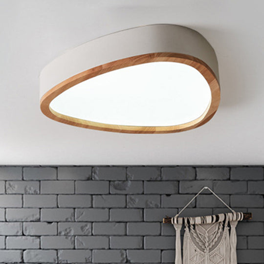 Wooden Teardrop Led Ceiling Light For Boys Bedroom