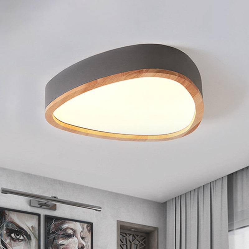 Wooden Teardrop Led Ceiling Light For Boys’ Bedroom