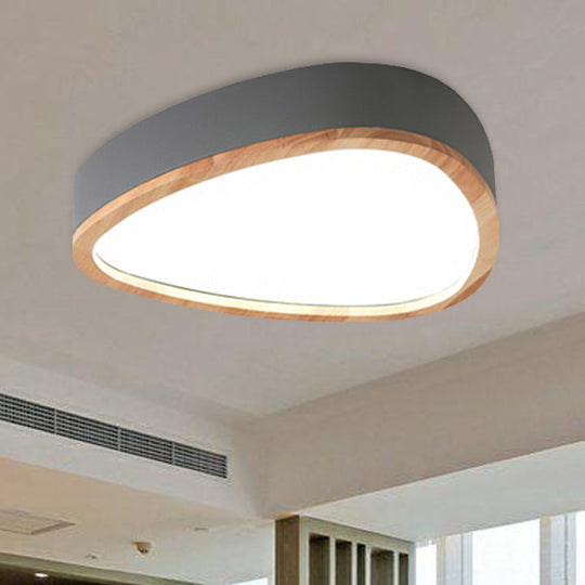 Wooden Teardrop Led Ceiling Light For Boys Bedroom
