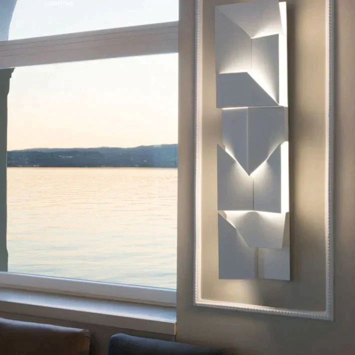 Creativ Indoor Outdoor Wall Lamp Geometric Art Lights Bedroom Living Room Staircase Background