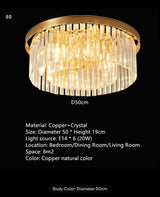 Crystal Block Flush Mount Lamp - Simplicity Brass Drum Guest Room Ceiling Light Fixture (6 Bulbs)