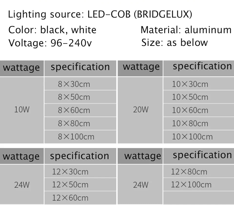 Waterproof Outdoor Led Wall Lamp Modern Ip67 Aluminum Light Black White Garden Porch Sconce 96V