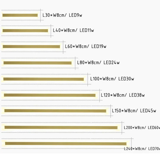 Outdoor Lighting Tall Led Wall Lamp Ip65 Waterproof Aluminum Dimmable Gold Garden Porch Sconce