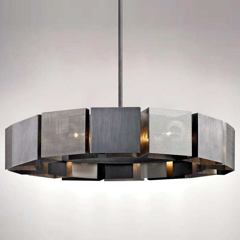 Emily’s Modern Luxury Round Black Metal Chandelier Chandeliers
