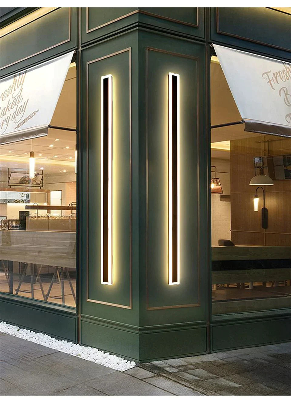 Waterproof Outdoor Lighting Tall Led Wall Lamp Ip65 Aluminum Dimmable Light Garden Porch Sconce