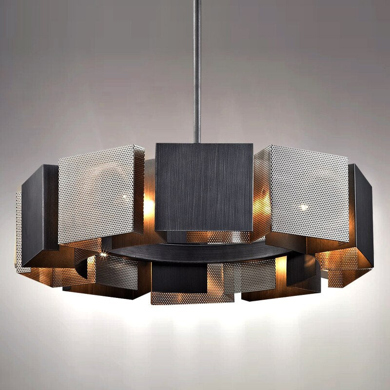 Emily’s Modern Luxury Round Black Metal Chandelier Chandeliers