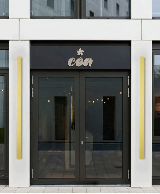 Outdoor Lighting Tall Led Wall Lamp Ip65 Waterproof Aluminum Dimmable Gold Garden Porch Sconce