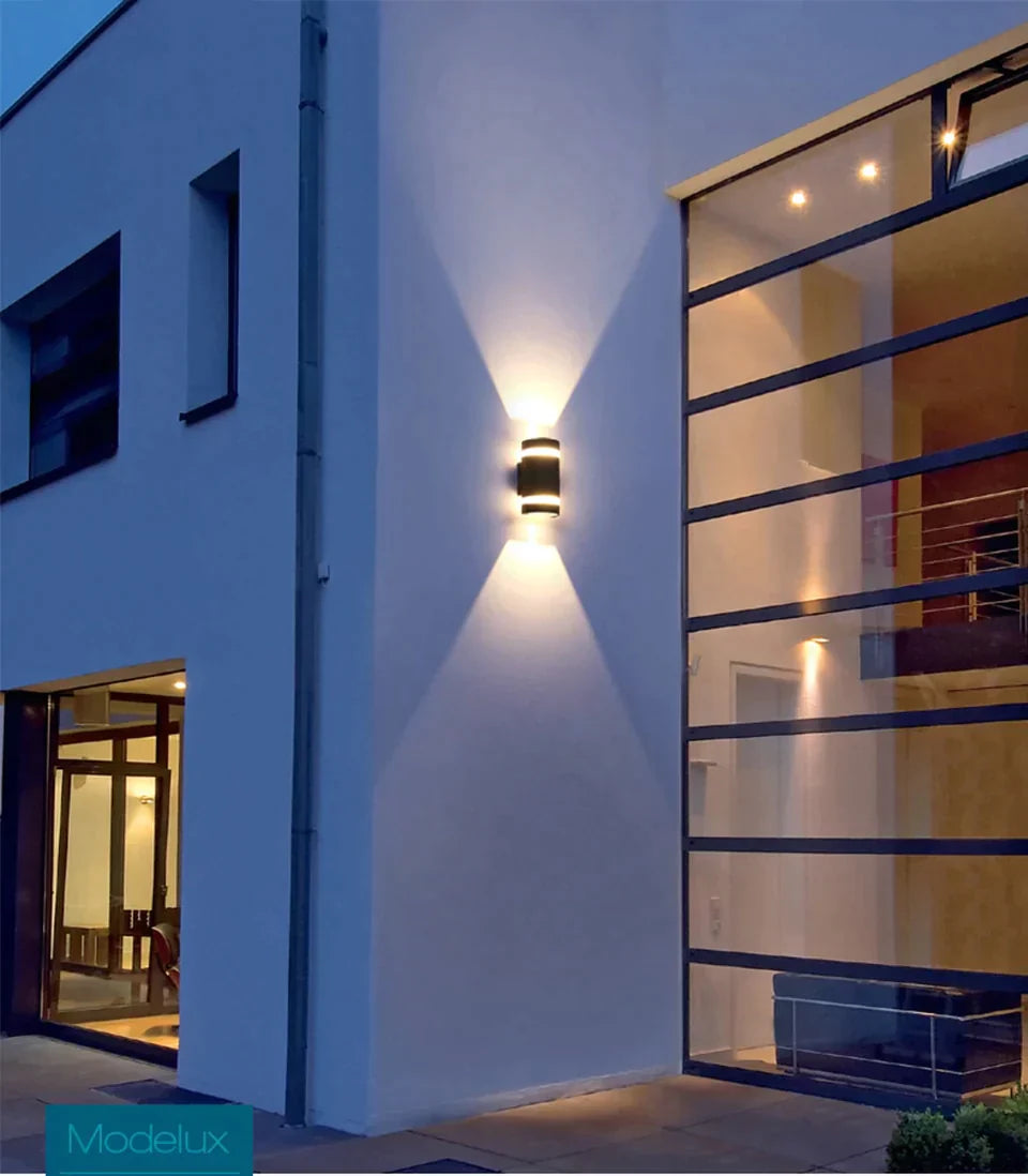 Modern Led Wall Light Outdoor Ip65 Waterproof Aluminum Black Lamps Porch Garden Lamp 6W 12W 110V