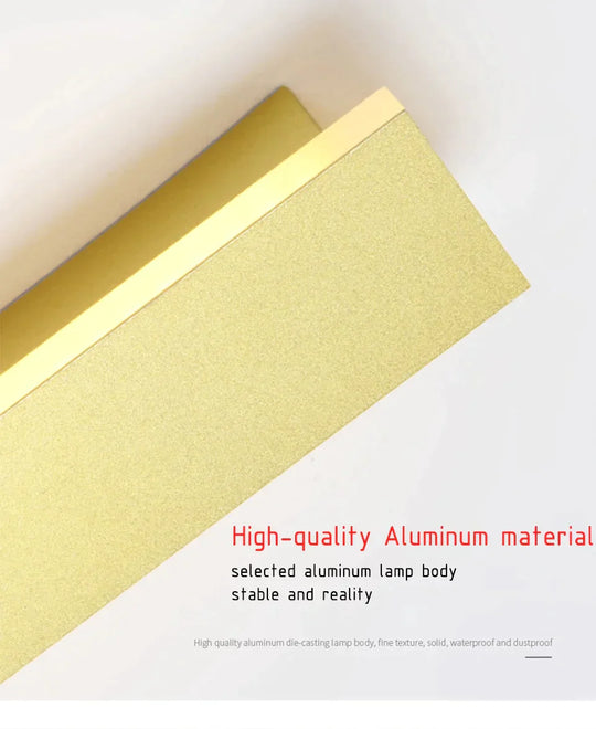 Outdoor Lighting Tall Led Wall Lamp Ip65 Waterproof Aluminum Dimmable Gold Garden Porch Sconce