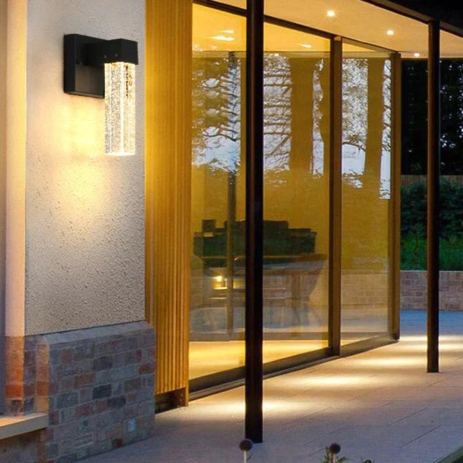 Led Aluminum Outdoor Wall Lighting Crystal Ip65 Waterproof Street Lamp For Balcony Garden 96V 220V